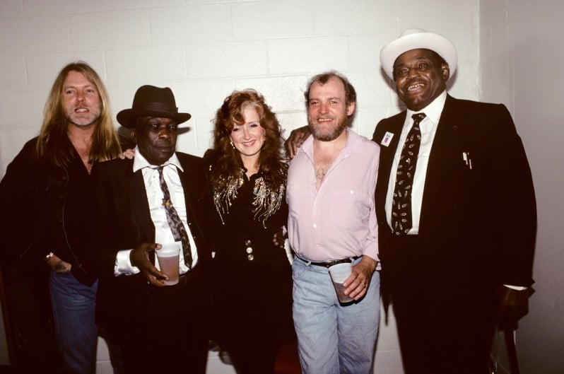 Bonnie Raitt and friends (and what friends!) at the John Lee Hooker Tribute show at Madison Square Garden in 1990 © Getty Images