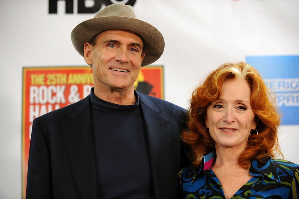 James Taylor and Bonnie Raitt attend the 25th Anniversary Rock & Roll Hall of Fame Concert at Madison Square Garden on October 29, 2009 in New York City. © Bryan Bedder/Getty Images