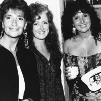 Jeanie Patterson, former owner of the original Sweetwater in Mill Valley, poses for a photo with Mill Valley luminaries Bonnie Raitt and Maria Muldaur. The photo appears in the new book, Legendary Locals of Mill Valley. Reprinted with permission from Legendary Locals of Mill Valley by Joyce Kleiner.