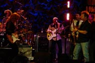 Randall Bramblett jams with Bonnie Raitt and her band at Ovens Auditorium in Charlotte, NC March, 8 2006. © Rick Booth