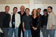 Randall Bramblett, his band and crew pose for photos on the last night of the Southeastern Tour with Bonnie Raitt. What a show! What a tour! Thanks Bonnie from all of us!!! Ovens Auditorium, March 8, 2006 © Rick Booth