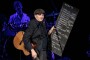 In an unusual but entertaining move, James Taylor responds to an audience member's song request by showing the crowd that the song is indeed on the evening's set list at the Erwin Center, Austin, TX  2-13-2019